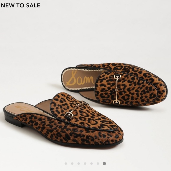 Sam Edelman Linnie Bit Mule Animal Print Real Calf Hair Leather Loafers Sz 6 1/2 - Picture 2 of 8